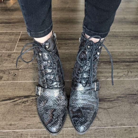 Catherine Malandrino Shoes - Catherine Malandrino Black Lace Up Boots